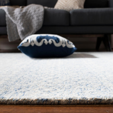 Safavieh Micro-Loop Mlp502M Blue/Ivory Rugs.