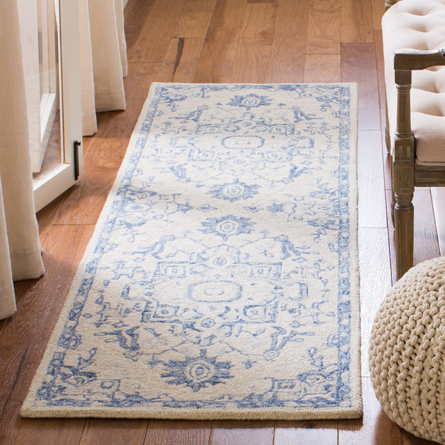 Safavieh Micro-Loop Mlp503G Ivory/Blue Rugs.