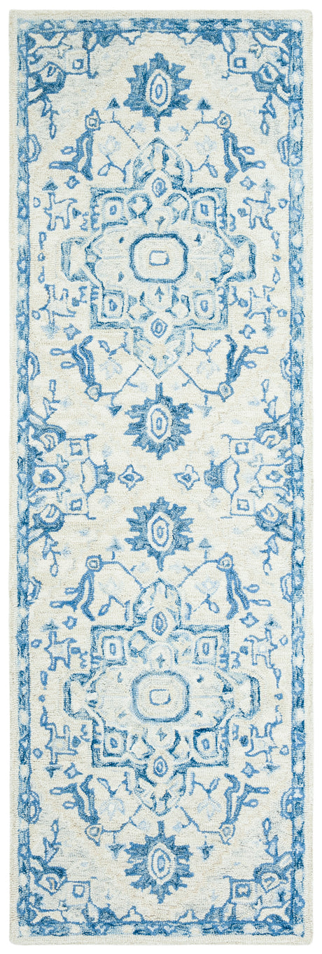 Safavieh Micro-Loop Mlp503G Ivory/Blue Area Rug