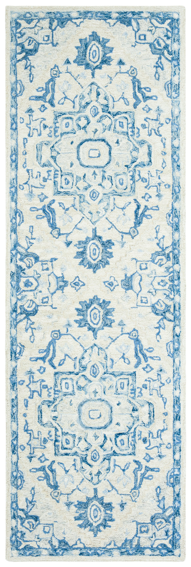 Safavieh Micro-Loop Mlp503G Ivory/Blue Rugs.