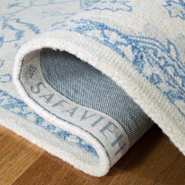 Safavieh Micro-Loop Mlp503G Ivory/Blue Rugs.