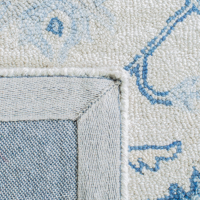 Safavieh Micro-Loop Mlp503G Ivory/Blue Rugs.