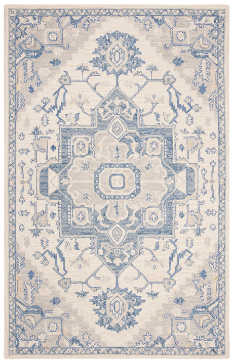 Safavieh Micro-Loop Mlp503G Ivory/Blue Area Rug