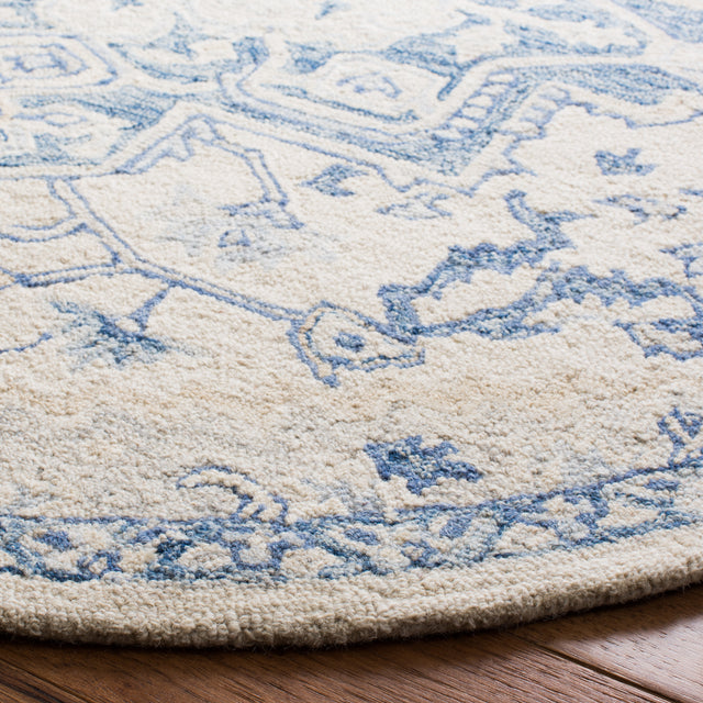 Safavieh Micro-Loop Mlp503G Ivory/Blue Rugs.