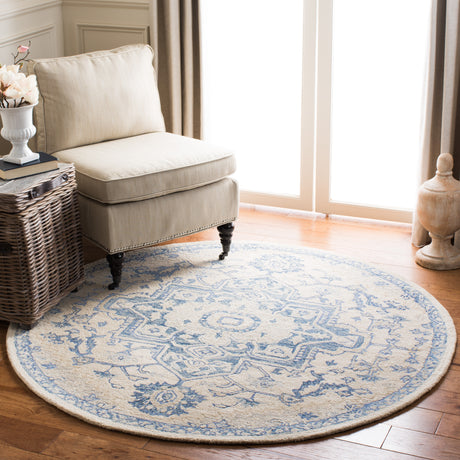 Safavieh Micro-Loop Mlp503G Ivory/Blue Area Rug