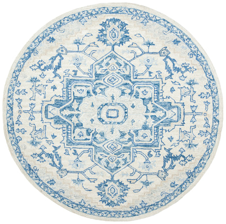 Safavieh Micro-Loop Mlp503G Ivory/Blue Area Rug