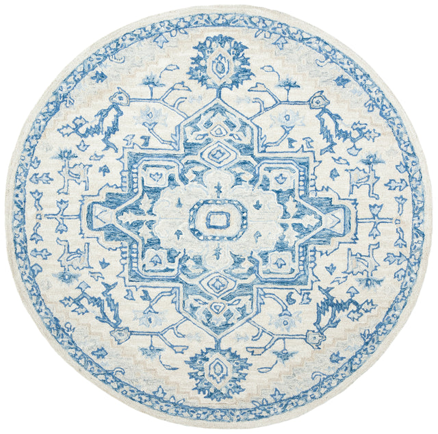 Safavieh Micro-Loop Mlp503G Ivory/Blue Rugs.