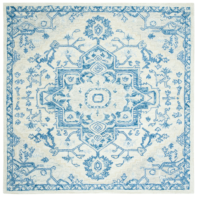 Safavieh Micro-Loop Mlp503G Ivory/Blue Rugs.