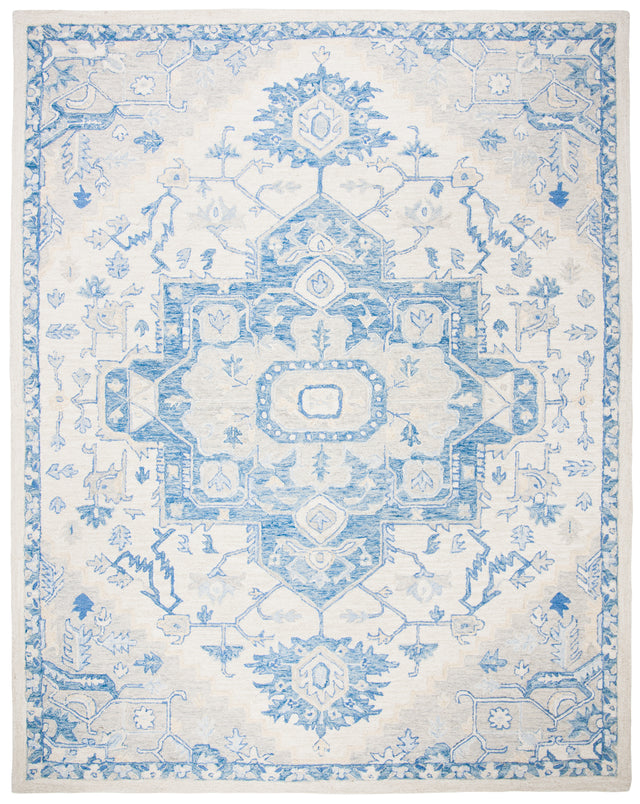 Safavieh Micro-Loop Mlp503G Ivory/Blue Rugs.