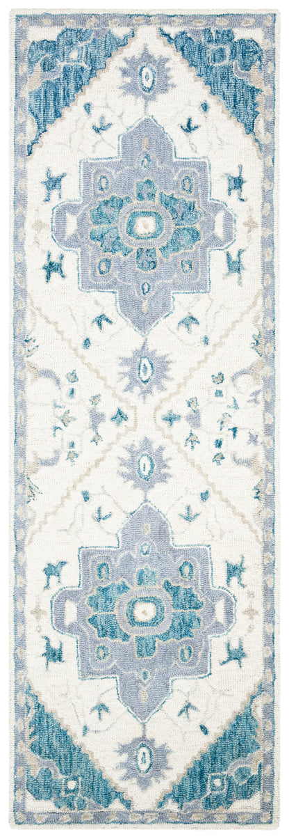 Safavieh Micro-Loop Mlp503L Ivory/Navy Area Rug