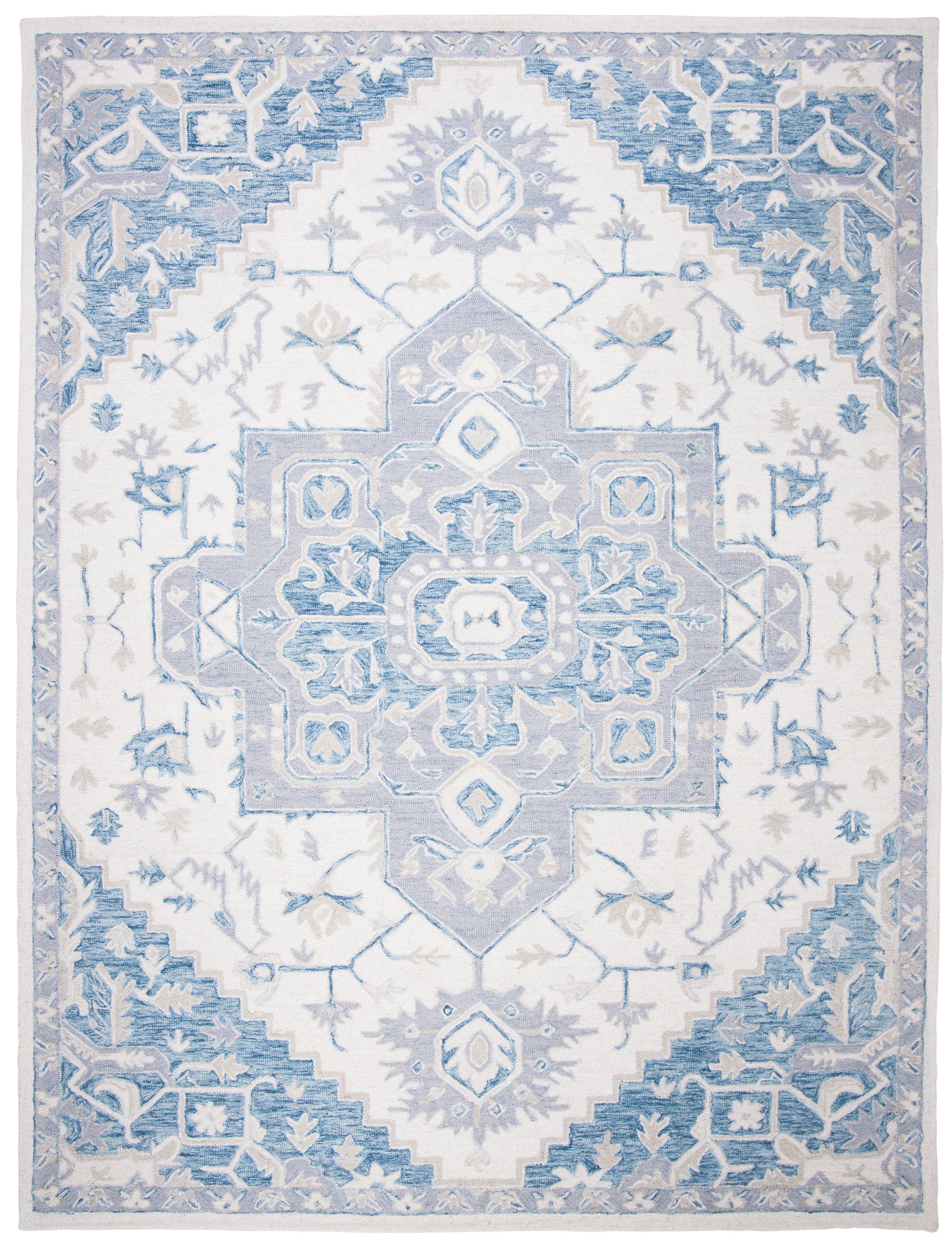 Safavieh Micro-Loop Mlp503L Ivory/Navy Area Rug