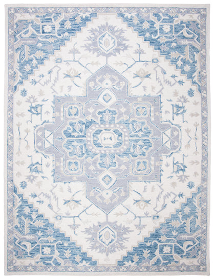 Safavieh Micro-Loop Mlp503L Ivory/Navy Area Rug