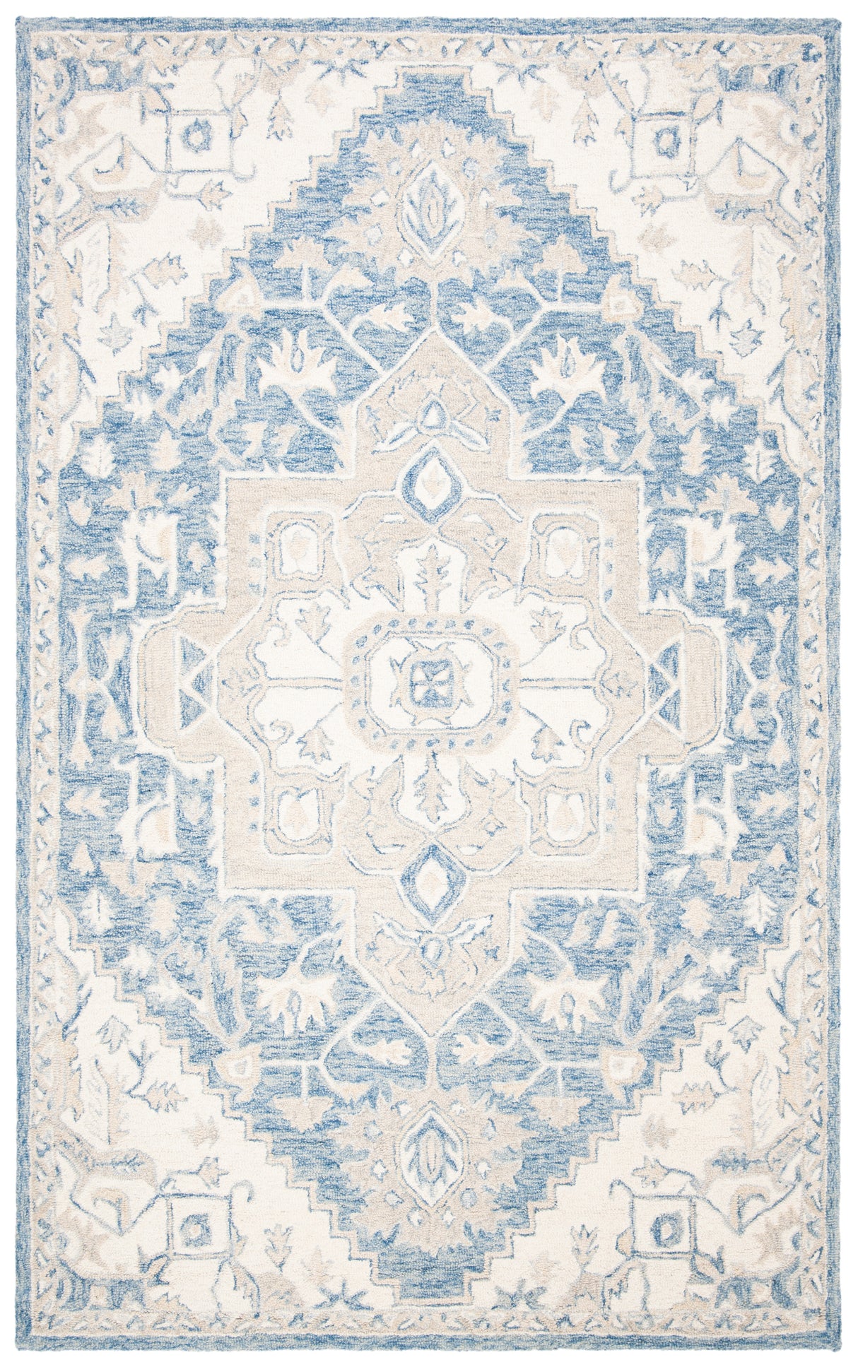 Safavieh Micro-Loop Mlp503M Blue/Ivory Rugs.