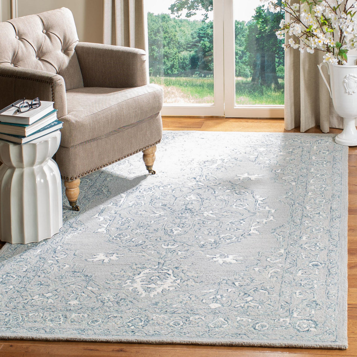Safavieh Micro-Loop Mlp504F Light Grey/Ivory Rugs.