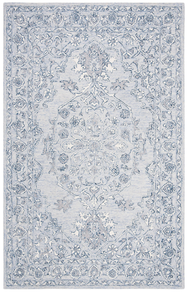 Safavieh Micro-Loop Mlp504M Light Blue/Ivory Rugs.