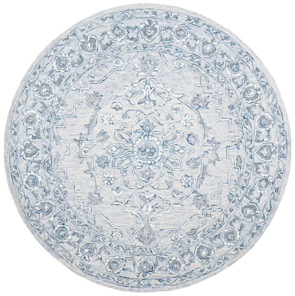Safavieh Micro-Loop Mlp504M Light Blue/Ivory Rugs.