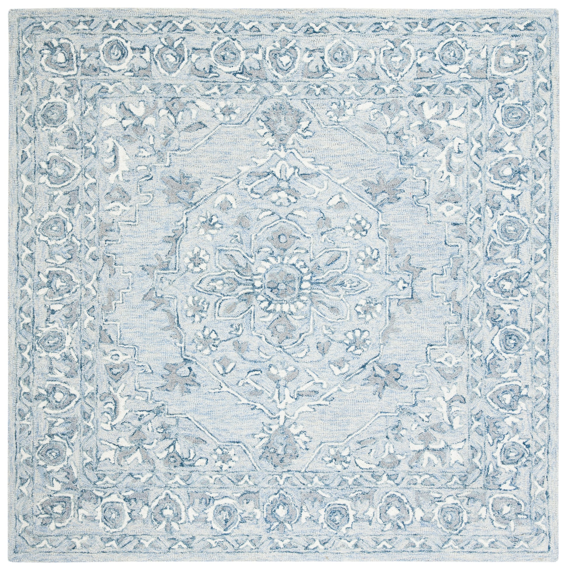 Safavieh Micro-Loop Mlp504M Light Blue/Ivory Area Rug