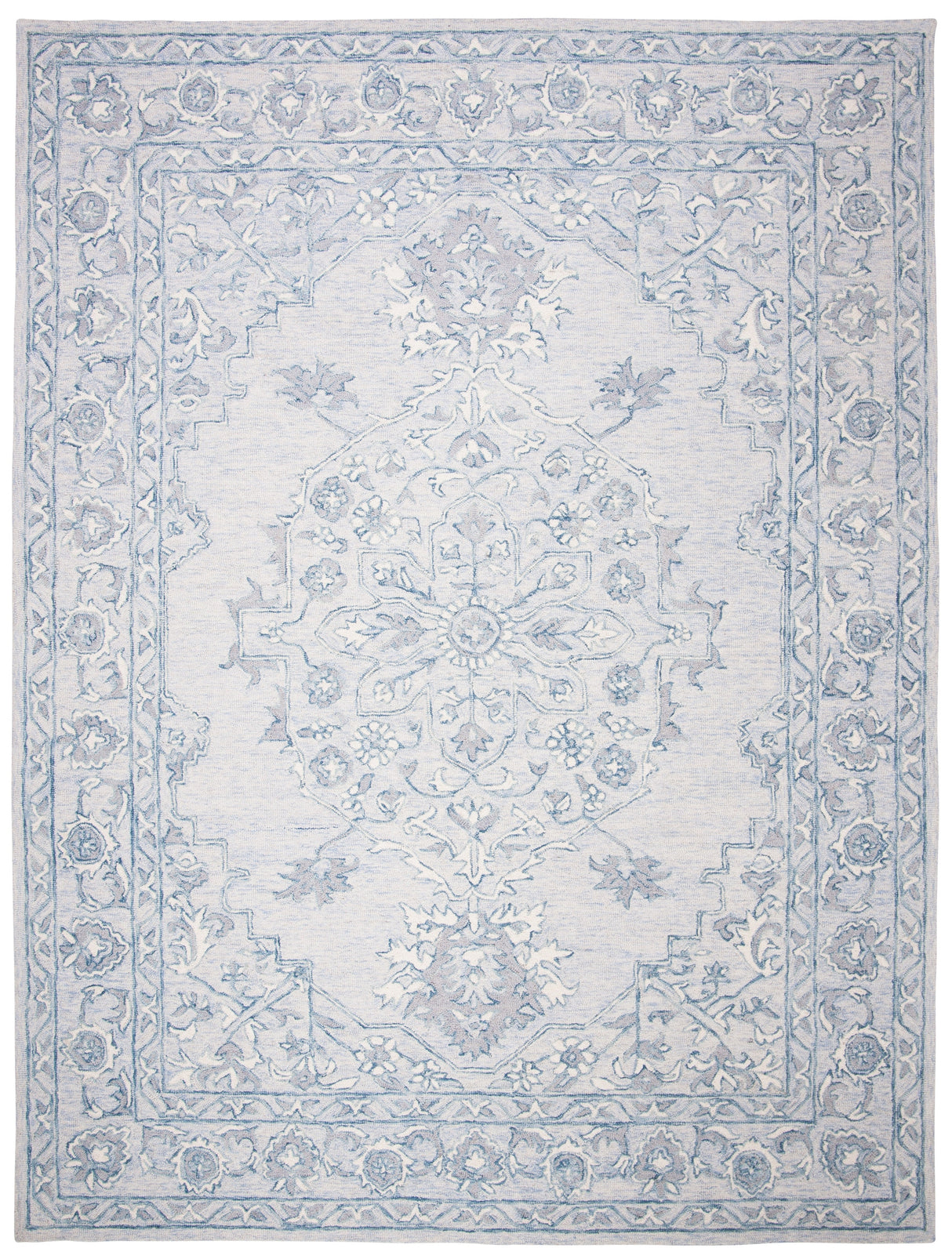 Safavieh Micro-Loop Mlp504M Light Blue/Ivory Rugs.