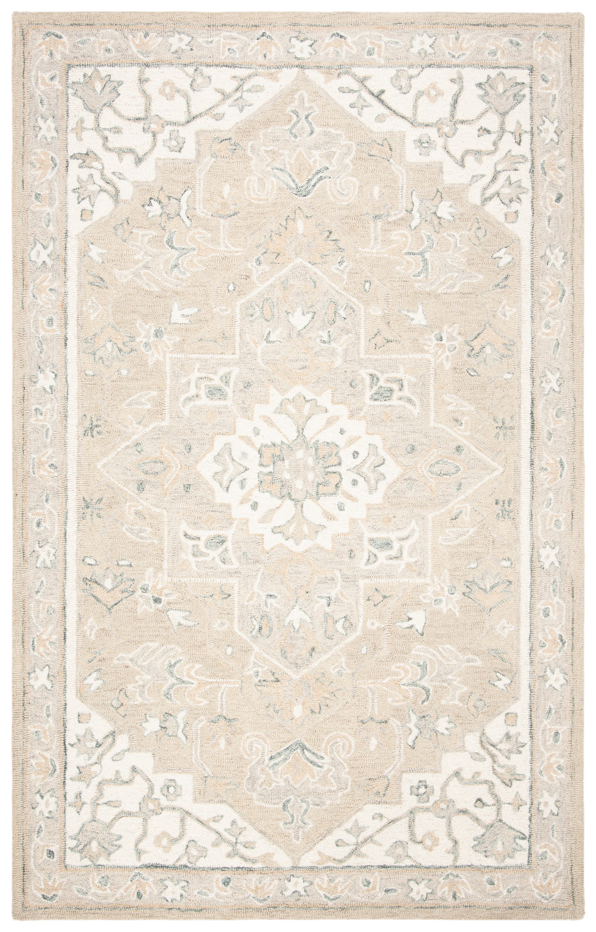 Safavieh Micro-Loop Mlp505F Light Grey/Ivory Area Rug