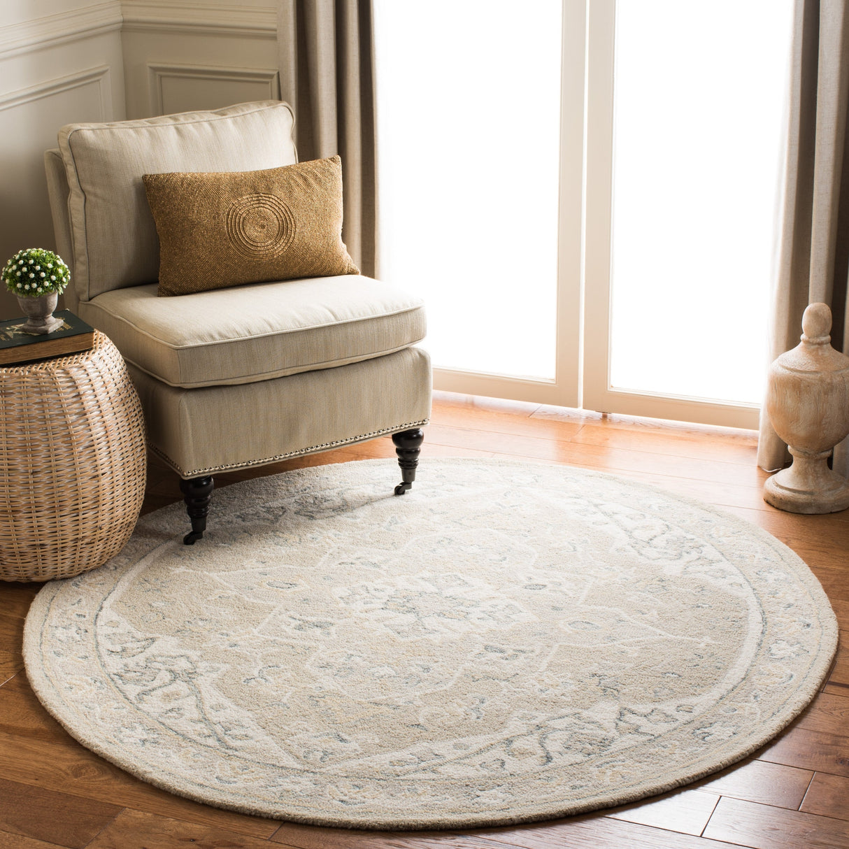 Safavieh Micro-Loop Mlp505F Light Grey/Ivory Rugs.