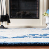 Safavieh Micro-Loop Mlp505N Navy/Ivory Rugs.