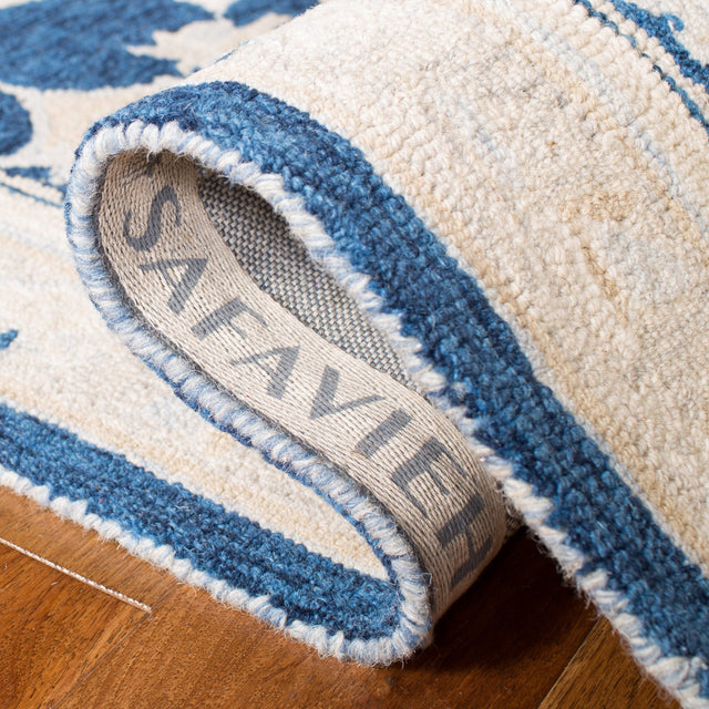 Safavieh Micro-Loop Mlp505N Navy/Ivory Rugs.