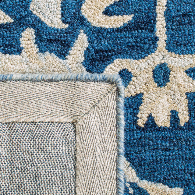 Safavieh Micro-Loop Mlp505N Navy/Ivory Rugs.
