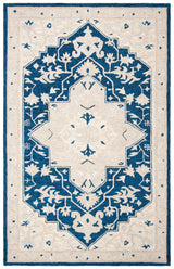 Safavieh Micro-Loop Mlp505N Navy/Ivory Rugs.