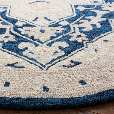 Safavieh Micro-Loop Mlp505N Navy/Ivory Area Rug