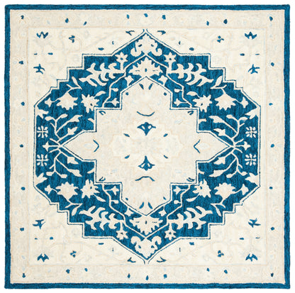 Safavieh Micro-Loop Mlp505N Navy/Ivory Area Rug