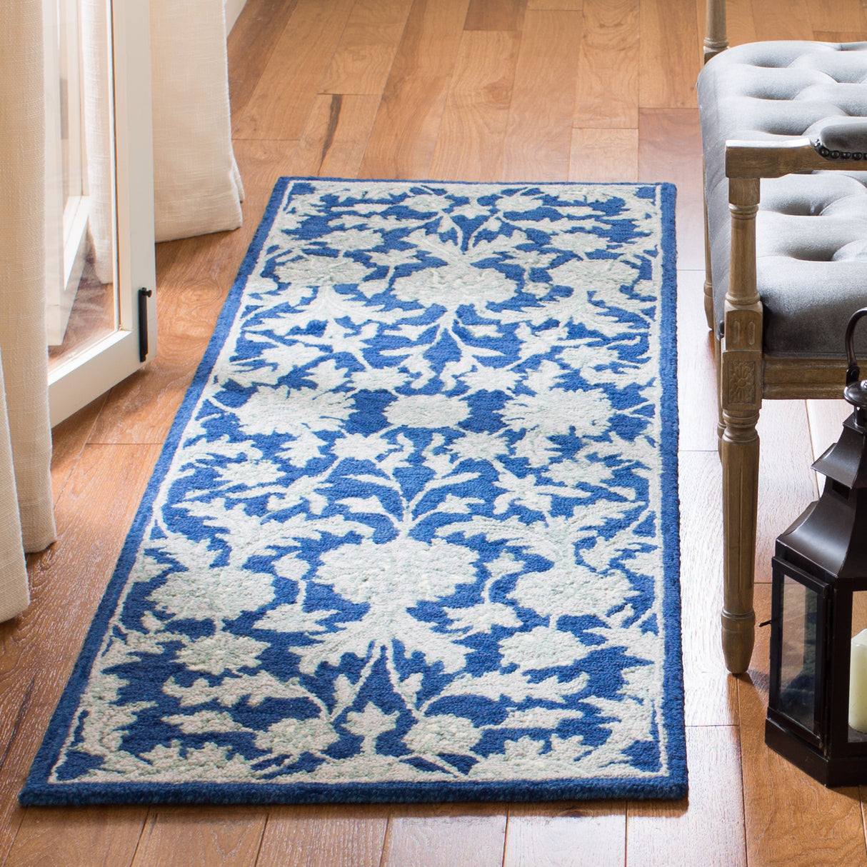 Safavieh Micro-Loop Mlp506N Navy/Grey Rugs.