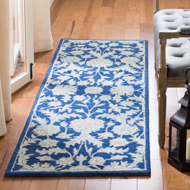Safavieh Micro-Loop Mlp506N Navy/Grey Rugs.