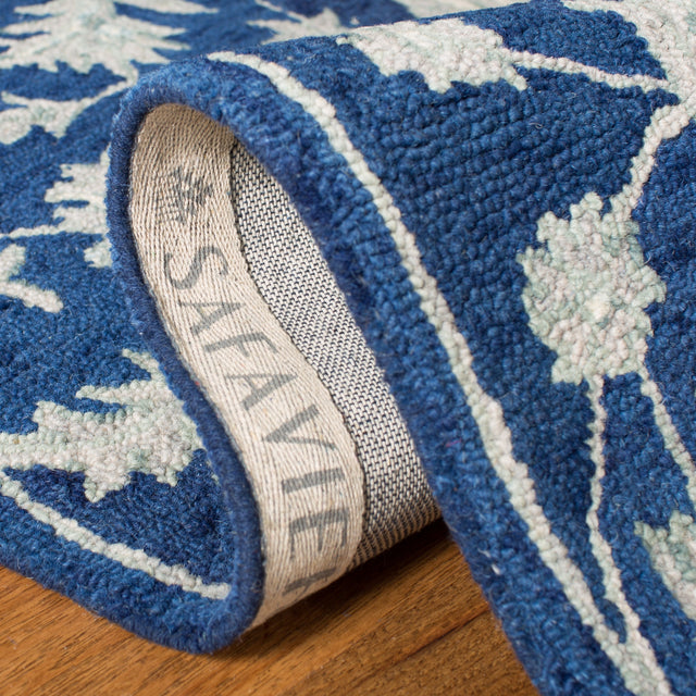 Safavieh Micro-Loop Mlp506N Navy/Grey Rugs.