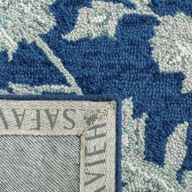 Safavieh Micro-Loop Mlp506N Navy/Grey Rugs.