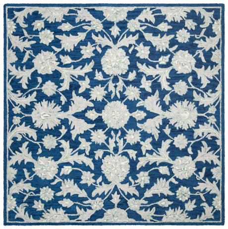 Safavieh Micro-Loop Mlp506N Navy/Grey Area Rug