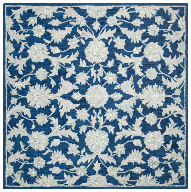 Safavieh Micro-Loop Mlp506N Navy/Grey Rugs.