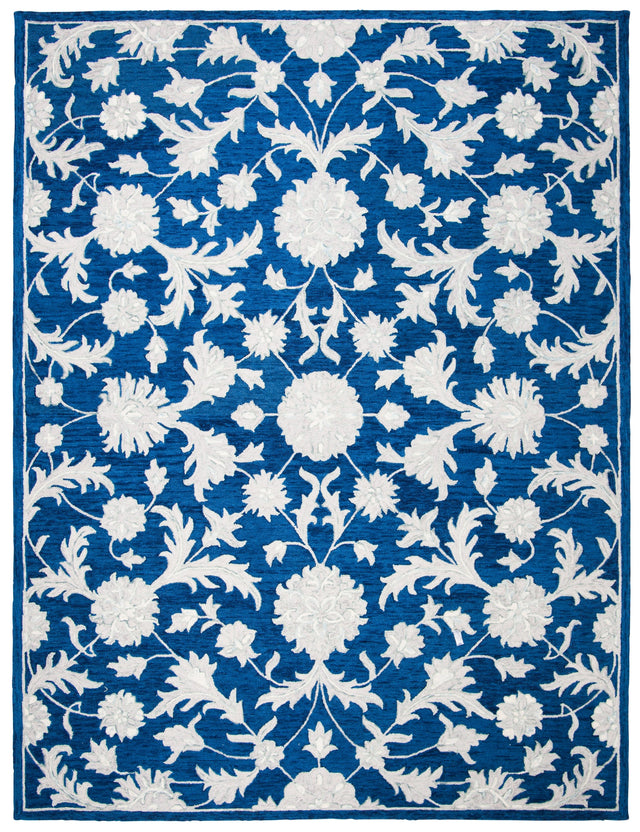 Safavieh Micro-Loop Mlp506N Navy/Grey Rugs.
