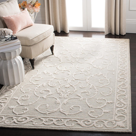 Safavieh Micro-Loop Mlp507F Light Grey/Ivory Area Rug