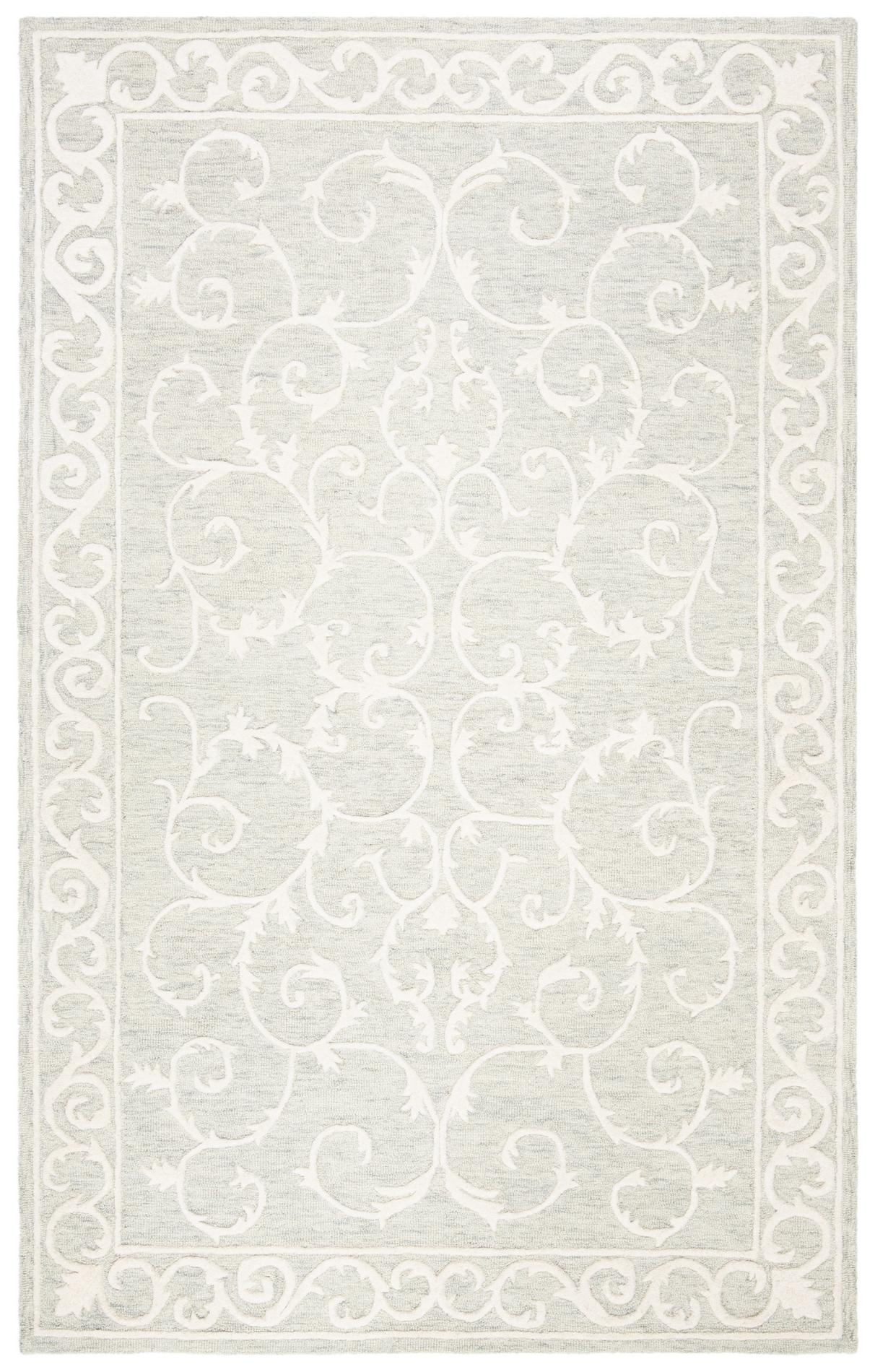 Safavieh Micro-Loop Mlp507F Light Grey/Ivory Area Rug