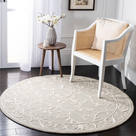 Safavieh Micro-Loop Mlp507F Light Grey/Ivory Area Rug