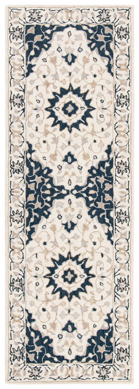 Safavieh Micro-Loop Mlp508A Ivory/Navy Area Rug