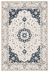 Safavieh Micro-Loop Mlp508A Ivory/Navy Rugs.