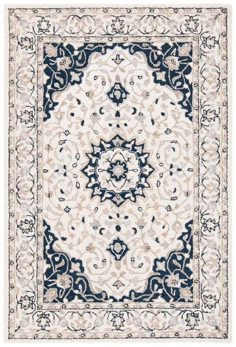 Safavieh Micro-Loop Mlp508A Ivory/Navy Area Rug