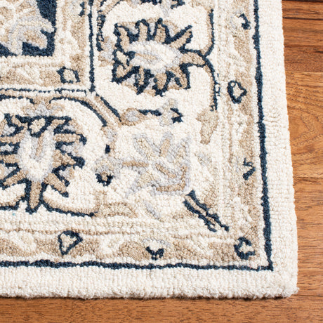 Safavieh Micro-Loop Mlp508A Ivory/Navy Area Rug