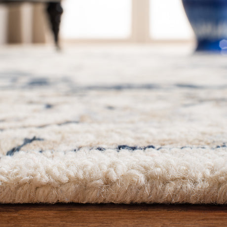 Safavieh Micro-Loop Mlp508A Ivory/Navy Area Rug