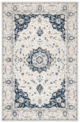 Safavieh Micro-Loop Mlp508A Ivory/Navy Rugs.