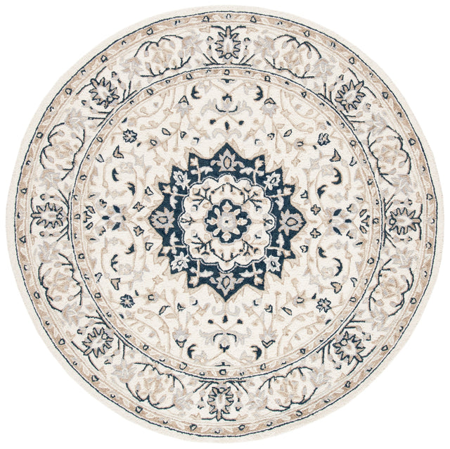 Safavieh Micro-Loop Mlp508A Ivory/Navy Rugs.