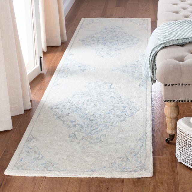 Safavieh Micro-Loop Mlp516A Ivory/Blue Rugs.
