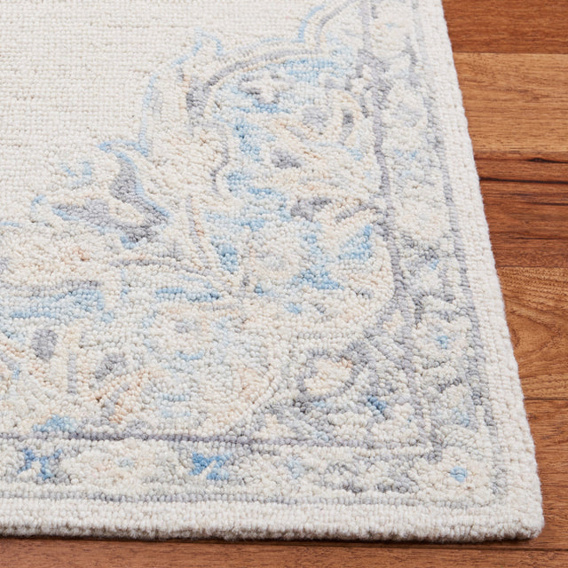 Safavieh Micro-Loop Mlp516A Ivory/Blue Rugs.