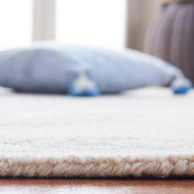 Safavieh Micro-Loop Mlp516A Ivory/Blue Rugs.